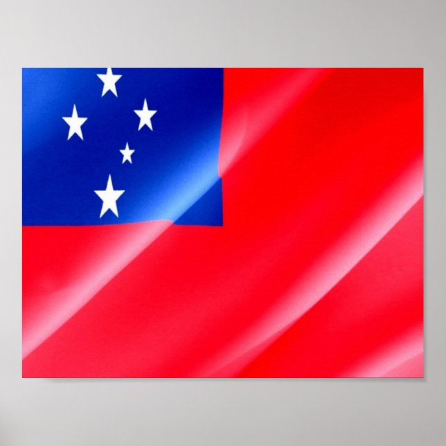 Affiche Samoa - Drapeau d'agitation - (Devant)