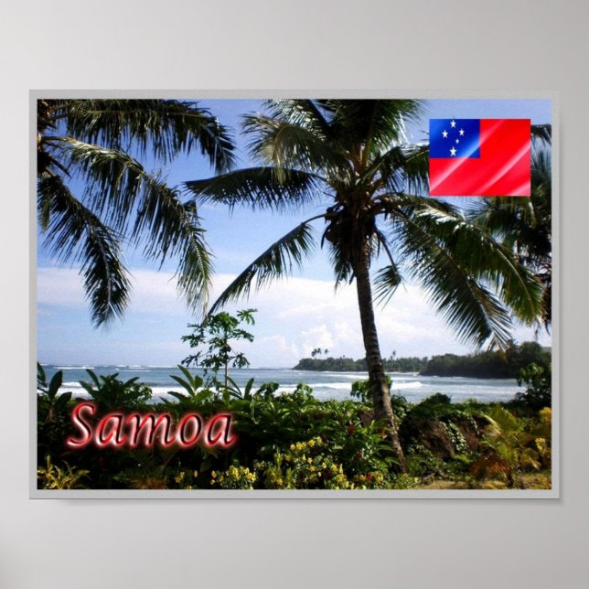 Affiche Samoa - Littoral - Panorama - (Devant)