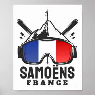 Affiche Samoëns Grand Mif France Station de ski Rétro