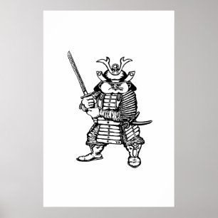 AFFICHE SAMOURAÏ D'ART