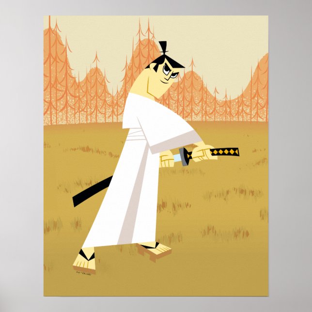 Affiche Samouraï Jack Drawing Sword (Devant)