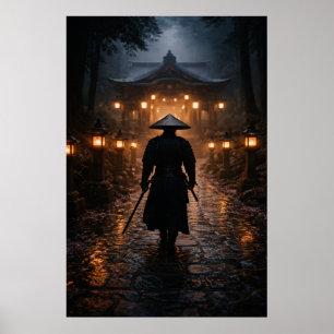 Affiche Samouraï japonais - Thème sombre