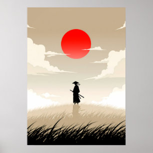 Affiche Samouraï Minimaliste