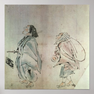 Affiche Samouraïs suivi d'un employé