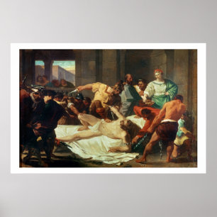 Affiche Samson a trahi par Delilah (l'huile sur la toile)