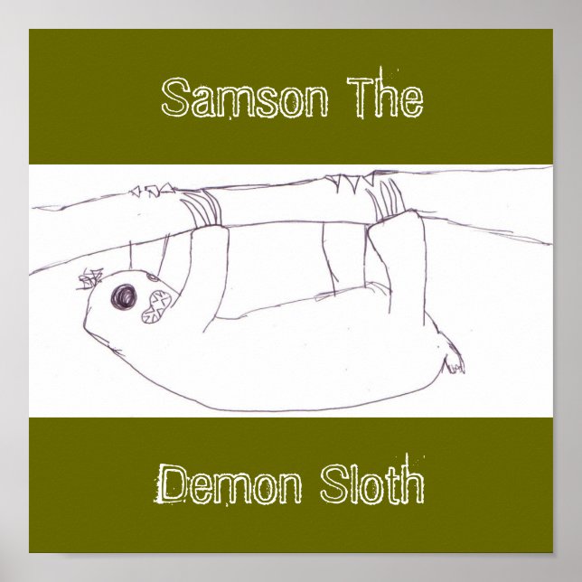 Affiche samson le démon paresseux (Devant)