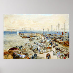 Affiche Samuel Bough Newhaven Harbour on Firth of Forth