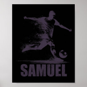 Affiche Samuel Football Garçons Personnalisé Prénom Samuel