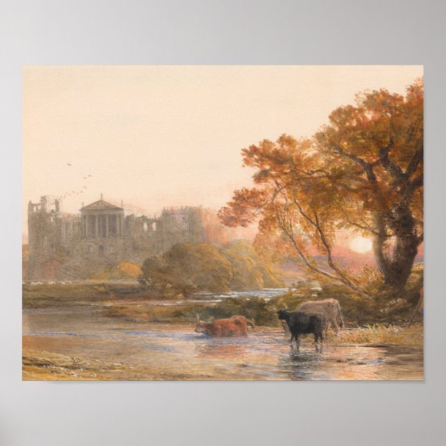 Affiche Samuel Palmer - Soirée en Italie - les déserts (Devant)