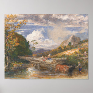 Affiche Samuel Palmer - Traversée d'un cours d'eau d'un wa