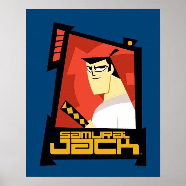 Affiche Samurai Jack Souriant Futuristic Frame Graphic (Devant)