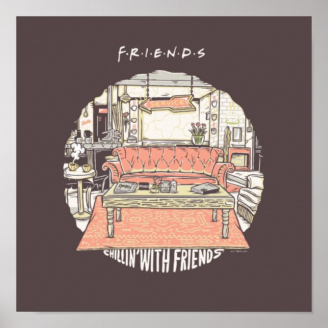 Affiche S'amuser avec FRIENDS™ Cartoon (Devant)