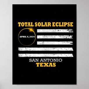 Affiche San Antonio 2024 Solar Eclipse 2024 040824 Eclipse