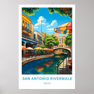 Affiche San Antonio Riverwalk Texas Travel Print