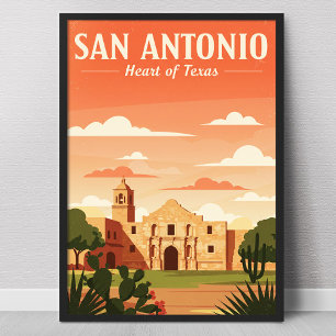 Affiche San Antonio vintage