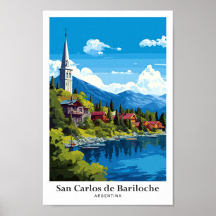 Affiche San Carlos de Bariloche Argentine Art Travel
