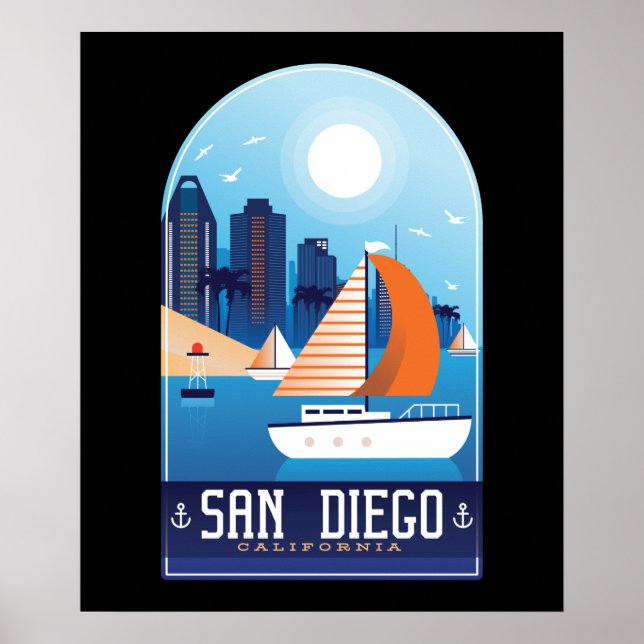 Affiche San Diego Californie (Devant)