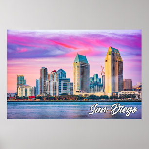 Affiche San Diego, Californie, États-Unis