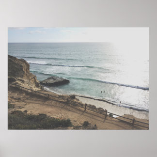 Affiche San Diego Photo Torrey Pines Beach Grand imprimé