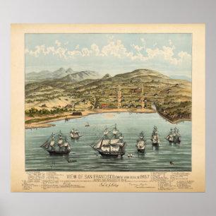 Affiche San Francisco, 1847 (Bosqui) BigMapBlog.com