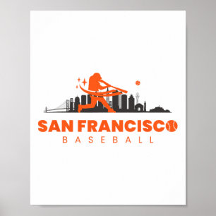Affiche San Francisco Bysebyll Joueur Vintage Retro Byseby