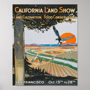 Affiche San Francisco California Land Show Vintage