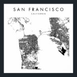 Affiche San Francisco California Minimal Modern Street Map<br><div class="desc">San Francisco California Minimal Modern Street Map</div>