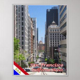 Affiche San Francisco - California Street - USA -