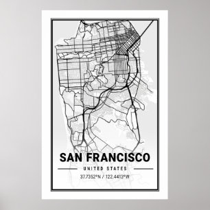 Affiche San Francisco California USA City Travel City Cart