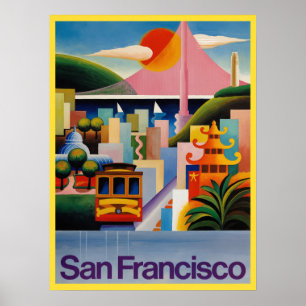 Affiche San Francisco, Californie 18x24