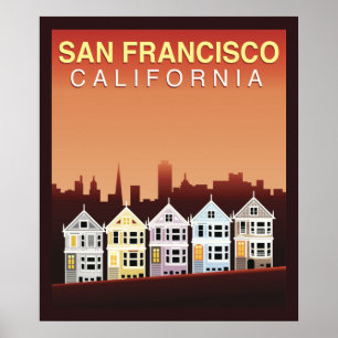 Affiche San Francisco, Californie Les Dames Peintes