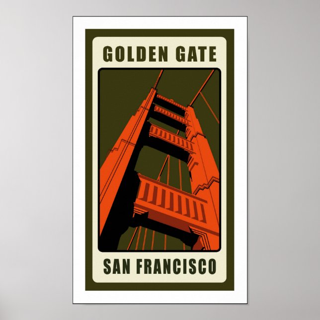 Affiche San Francisco, Californie, USA (Devant)