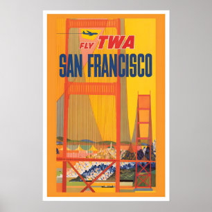 Affiche San Francisco États-Unis Amérique États-Unis Vinta