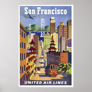 Affiche San Francisco États-Unis Amérique États-Unis Vinta