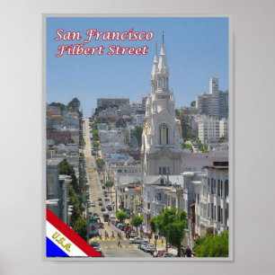 Affiche San Francisco - Filbert Street - États-Unis -