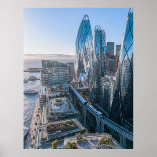 Affiche San Francisco Futuristic City Ocean Vista