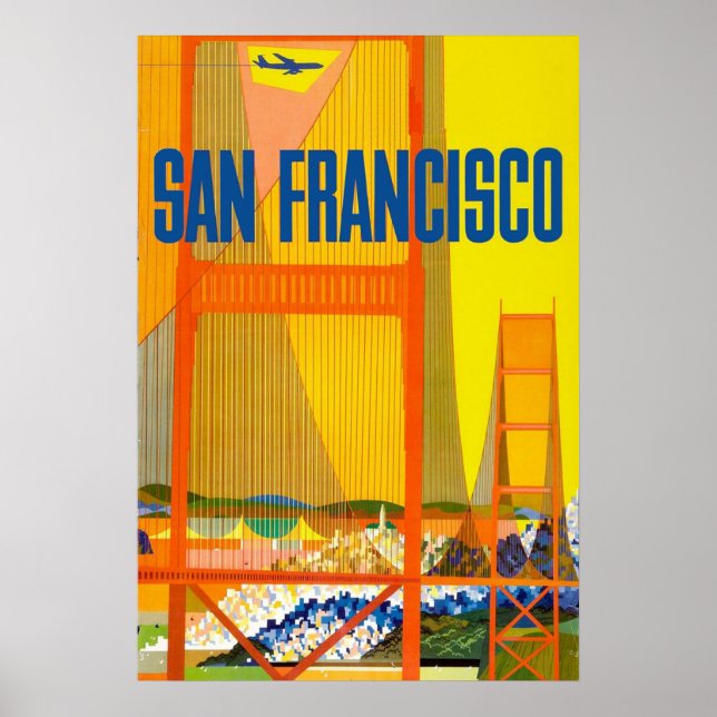 Affiche San Francisco, Golden Gate bridge (Devant)