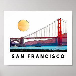 Affiche San Francisco Golden Gate Bridge Architecture Art