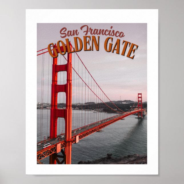 Affiche San Francisco Golden Gate Bridge - Voyage Iconique (Devant)