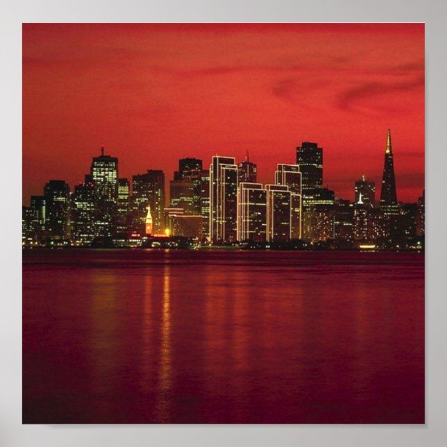 Affiche San Francisco Nitetime Skyline (Devant)