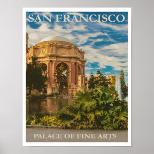 Affiche San Francisco Palace of Fine Arts Vintage Travel