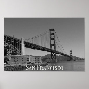 Affiche San Francisco Skyline   SF Gloden Gate Bridge