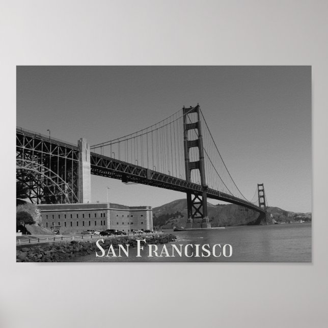 Affiche San Francisco Skyline | SF Gloden Gate Bridge (Devant)