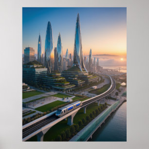 Affiche San Francisco Ville Futuriste 2026