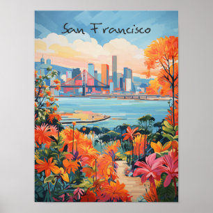 Affiche San Francisco Voyage Ville Peinture Esthétique