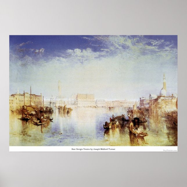 Affiche San Giorgio Venice par Joseph Mallord Turner (Devant)