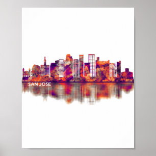 Affiche San Jose California Skyline