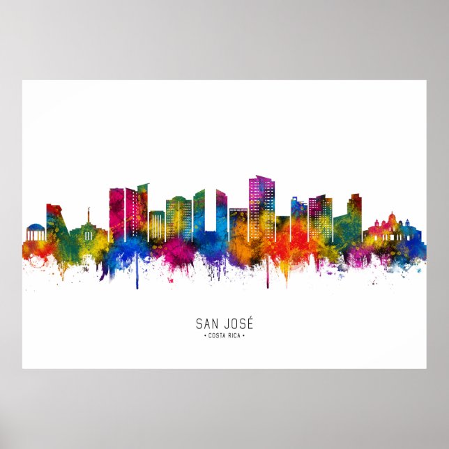 Affiche San José Costa Rica Skyline (Devant)