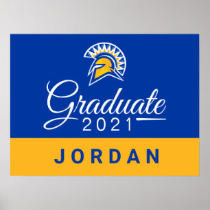 Affiche San Jose State Spartans 2021 Diplômé