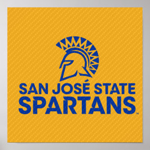 Affiche San Jose State Spartans Motif en fibre de carbone